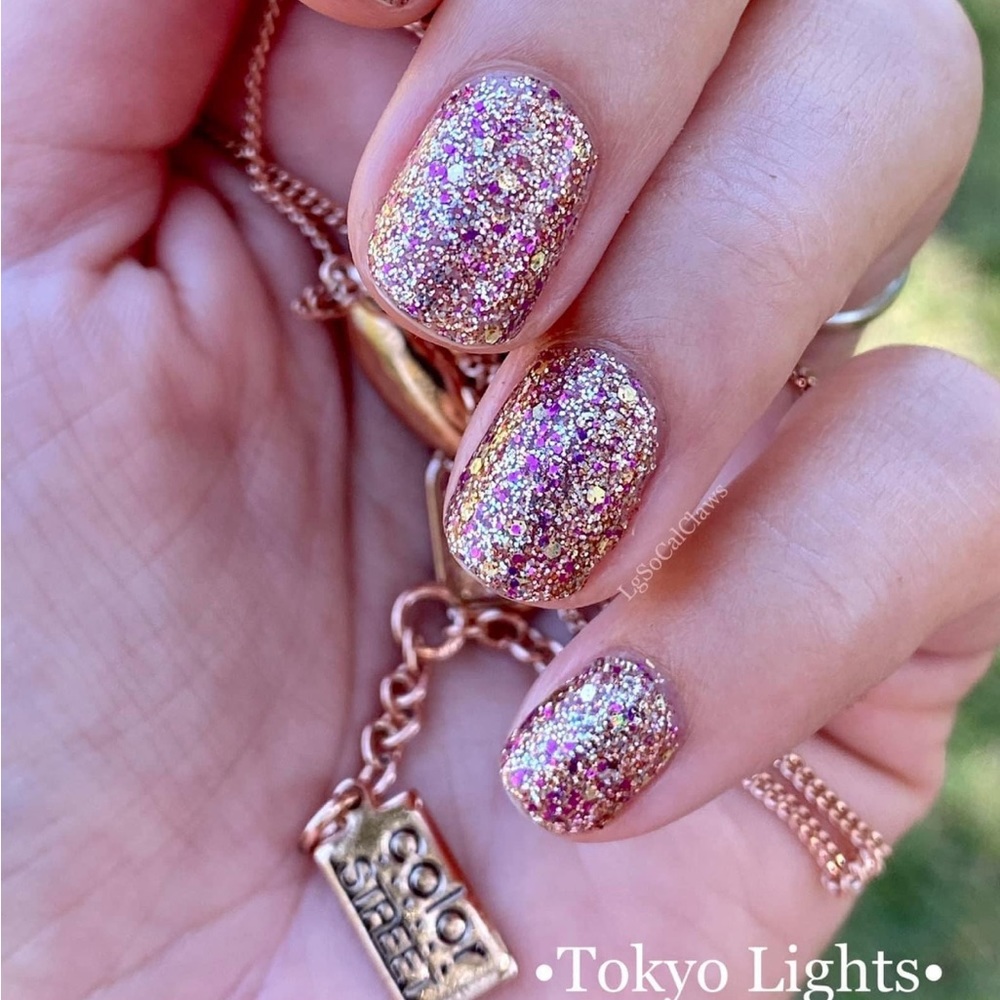 Color Street: Tokyo Lights | Rose Gold Glitter Sparkle Party Metallic Pink - Picture 6 of 16